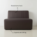 Ver imagem 4 de Sofá Booth Firenze Restaurante Lanchonete Profissional:marrom