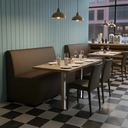Ver imagem 2 de Sofá Booth Firenze Restaurante Lanchonete Profissional:marrom