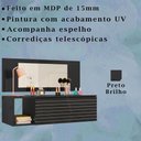 Ver imagem 3 de Penteadeira Suspensa com Espelho 8400 Preto Plla Preto