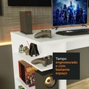 Ver imagem 6 de Mesa para Computador Gamer Madesa 9409 e Painel para Tv até 50 Polegadas - Branco/preto