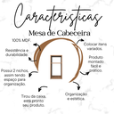 Ver imagem 7 de Mesa de Cabeceira Pequena 2 Nichos em Mdf Plancasa:louro Freijó