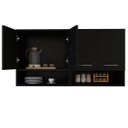 Ver imagem 2 de Armário Balcão Multiuso 4 Portas Cozinha Lavanderia Branco ClickForte Armário Multiuso Preto