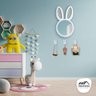 Espelho Decorativo Infantil 43x44cm Branco Lebre - 3
