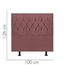 Ver imagem 2 de Cabeceira Estofada Istambul Capitonê 100cm Solteiro Box Quarto Suede Rose Gold - Gat Magazine