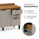 Ver imagem 5 de Balcão Firenze – 3 Portas/2 Gavetas – 120cm