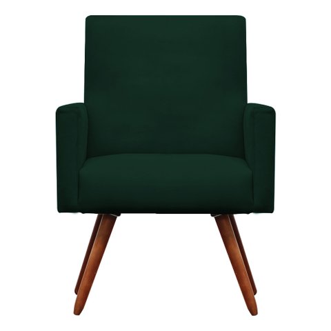 Poltrona Decorativa Nina Suede Verde - Dominic Decor