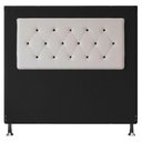 Ver imagem 1 de Cabeceira Casal 1,40m Havana Suede Branco Preto