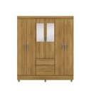 Ver imagem 1 de Guarda Roupa Casal Abruzzo 6 Portas de Bater 2 com Espelhos e 2 Gavetas Nature G98 - Gran Belo