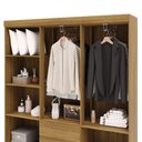 Ver imagem 4 de Guarda Roupa Casal Abruzzo 6 Portas de Bater 2 com Espelhos e 2 Gavetas Nature G98 - Gran Belo