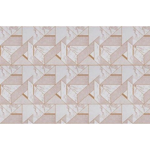 Papel de Parede Geométrico Imitação de Mármore - Pp408-1 Rolo de 5m2