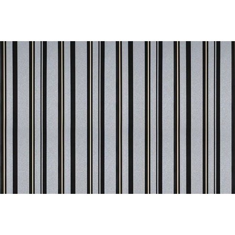Papel de Parede Listrado Metalizado - Pp374-2 Rolo de 5m2