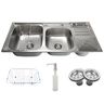Cuba Dupla Cozinha Gourmet Com Acessórios Lixeira Inox 201 e Porta Facas - Tubrax - 1