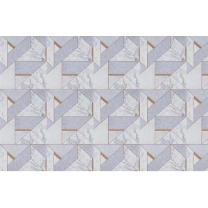 Papel de Parede Geométrico Imitação de Mármore - Pp408 Rolo de 5m2
