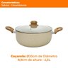 Caçarola Antiaderente Revestimento Cerâmica 20cm Vanilla Sahara - Casambiente - 7
