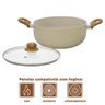 Caçarola Antiaderente Revestimento Cerâmica 20cm Vanilla Sahara - Casambiente - 6