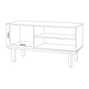 Ver imagem 5 de Rack Denver C/ Prateleira e Nicho:off-white/canela