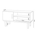 Ver imagem 4 de Rack Denver C/ Prateleira e Nicho:off-white/canela