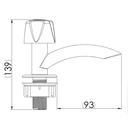 Ver imagem 3 de Torneira para Lavatório Modelo de Mesa Especial Pp 1/2'' Cor Preto Durín