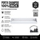 Ver imagem 3 de Porta Shampoo Adesivo sem Furar Parede Branco Df