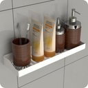 Ver imagem 1 de Porta Shampoo Adesivo sem Furar Parede Branco Df