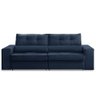 Sofá Retrátil e Reclinável 2 Lugares 1,70m com Molas Milena Suede Azul Rover & Beato - 4
