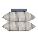 Ver imagem 1 de Jogo de Cama Casal Toque Acetinado Linen 3 Peças 100% Poliéster Azul Altenburg
