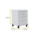 Ver imagem 2 de GAVETEIRO VOLANTE 4 GAVETAS PANDIN P25 - CINZA GV04GP25