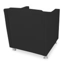 Ver imagem 4 de Poltrona Decorativa Tillak Tilla em Suede para Sala de Estar, Consultório e Recepção - Corino Preto