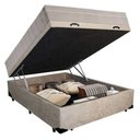 Ver imagem 5 de Cama Box Baú Casal Suede + Colchão Sereneprime Molas Ensacadas 138x188x69 Bege