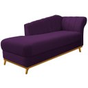 Ver imagem 6 de Kit Diva Recamier Vanessa 185cm Lado Esquerdo e 01 Poltrona Laura Suede Doce Sonho Móveis Roxo