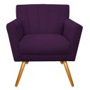 Ver imagem 7 de Kit Diva Recamier Vanessa 185cm Lado Esquerdo e 01 Poltrona Laura Suede Doce Sonho Móveis Roxo