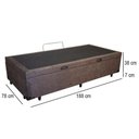 Ver imagem 2 de Cama Box Baú Solteiro Suede Mega Cama Marrom 88x188x45cm
