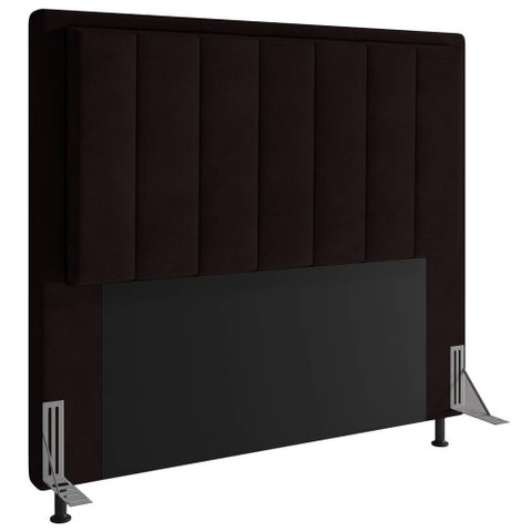 Cabeceira Cama Box Queen Veneza 160 Cm Sintético MV Estofados Marrom
