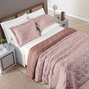 Ver imagem 1 de Kit Cobre Leito Colcha Adele Queen Dupla Face Micropercal