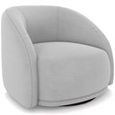 Ver imagem 1 de Poltrona Decorativa Giratória Angelina M03 Veludo Cinza - Lyam Decor