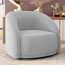 Ver imagem 2 de Poltrona Decorativa Giratória Angelina M03 Veludo Cinza - Lyam Decor