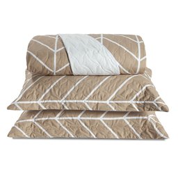 Colcha King 3 Peças Cobre Leito Dupla Face 100% Algodão Percal 200 Fios Tous Les Jours: Rua da Praia - 3