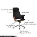 Ver imagem 3 de Kit 2 Cadeira de Escritório Home Office Decorativas Casemiro Pu C/regulagem de Altura Base Giratória