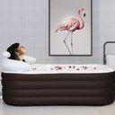 Ver imagem 2 de Banheira Ofurô Inflável Adulto Dobrável 120l com Bomba Elétrica Bivolt Vg Plus Preta