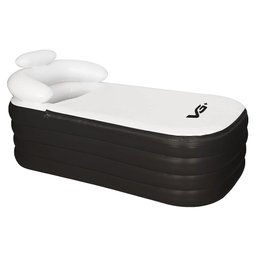 Banheira Ofurô Inflável Adulto Dobrável 120l com Bomba Elétrica Bivolt Vg Plus Preta - 1