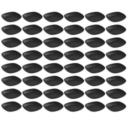 48 Pratos Petisqueiras Sobremesa Quadrados 17cm Preto Doces Frutas Coza - 1