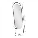 Ver imagem 4 de Espelho Decorativo de Chão Portal Fit s/ Suporte 1P Preto 150x43cm Oblongo