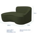 Ver imagem 3 de Divã Recamier Curvo Sala de Estar Recepção Marrocos 200cm Lado Esquerdo Linho