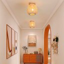 Ver imagem 6 de 2 Luminaria Fibra Natural Bambu Artesanal Plafon Nat93