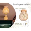 Ver imagem 3 de 2 Luminaria Fibra Natural Bambu Artesanal Plafon Nat93