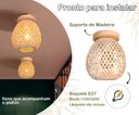 Ver imagem 3 de 2 Luminaria Fibra Natural Bambu Artesanal Plafon Nat93