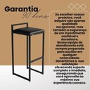 Ver imagem 6 de Kit 3 Banquetas Balcão Alta Corino Ferro Cozinha Bistro Cor:marrom
