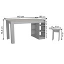 Ver imagem 3 de Conjunto de Mesa de Jantar com Nichos e Bancos Nova Mobile