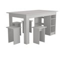 Ver imagem 1 de Conjunto de Mesa de Jantar com Nichos e Bancos Nova Mobile