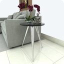 Ver imagem 1 de Mesinha Lateral De Canto Para Sala e Quarto Redonda C.P